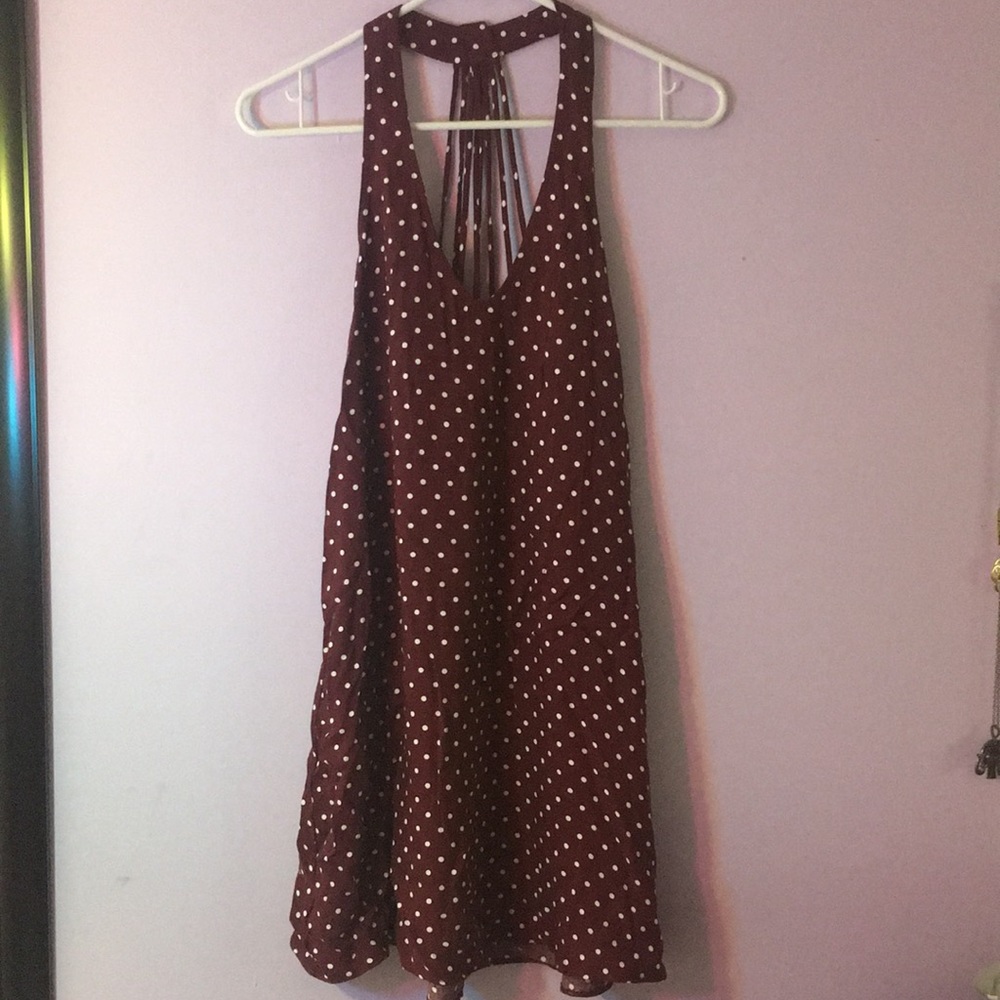 polka dot halter dress